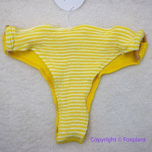 NEW‎ Cleonie X Free People ripple brief striped bikini bottom, one size - Picture 8 of 16